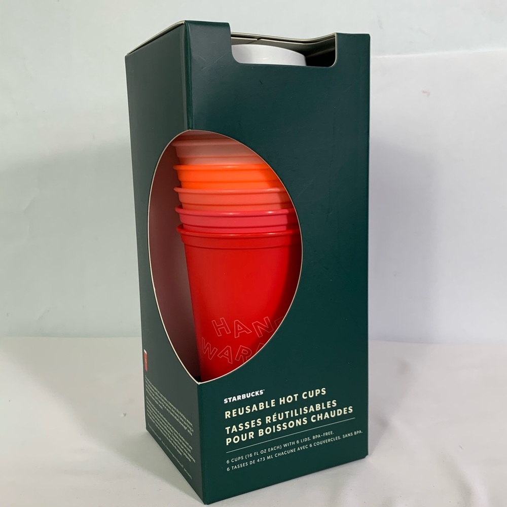 Starbucks Xmas Holiday 2019 Hot Cup Pink Red Ombré